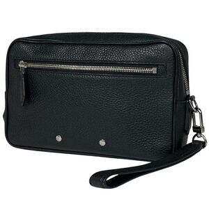 Louis Vuitton Pochette Clutch in Leather Noir Black
